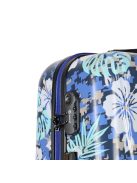 Benzi Beach kék virágos 4 kerekű közepes bőrönd