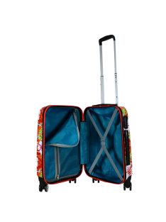 Benzi Beach piros virágos 4 kerekű kabinbőrönd