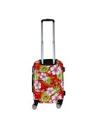 Benzi Beach piros virágos 4 kerekű kabinbőrönd