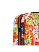 Benzi Beach piros virágos 4 kerekű kabinbőrönd