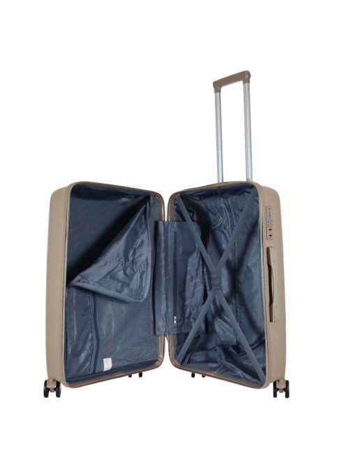 Benzi Toledo drapp 4 kerekű közepes bőrönd