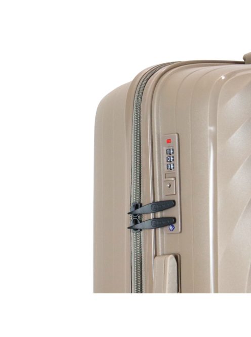 Benzi Toledo drapp 4 kerekű közepes bőrönd