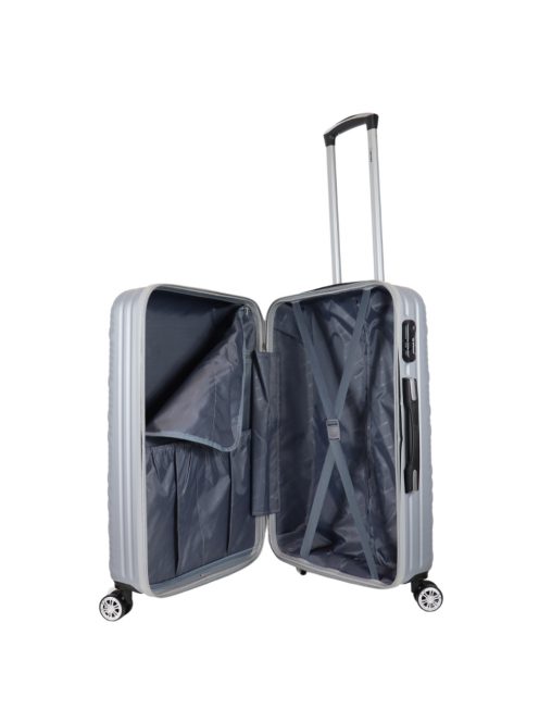 Benzi Granada ezüst 4 kerekű közepes bőrönd