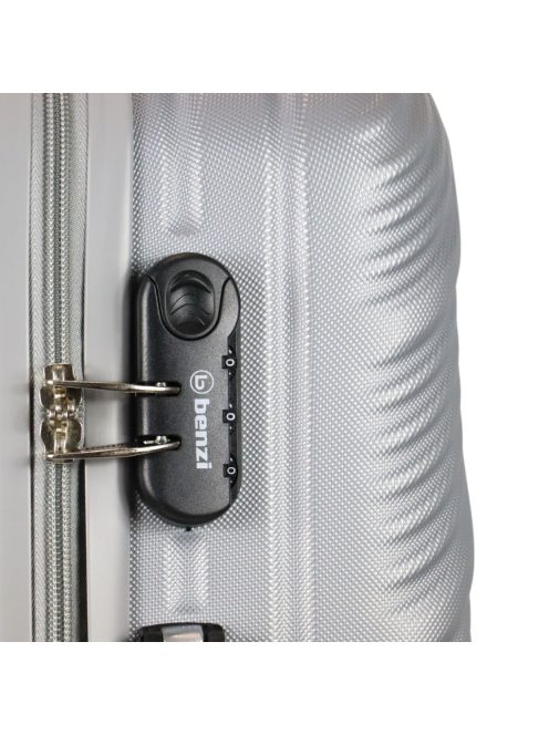 Benzi Granada ezüst 4 kerekű közepes bőrönd