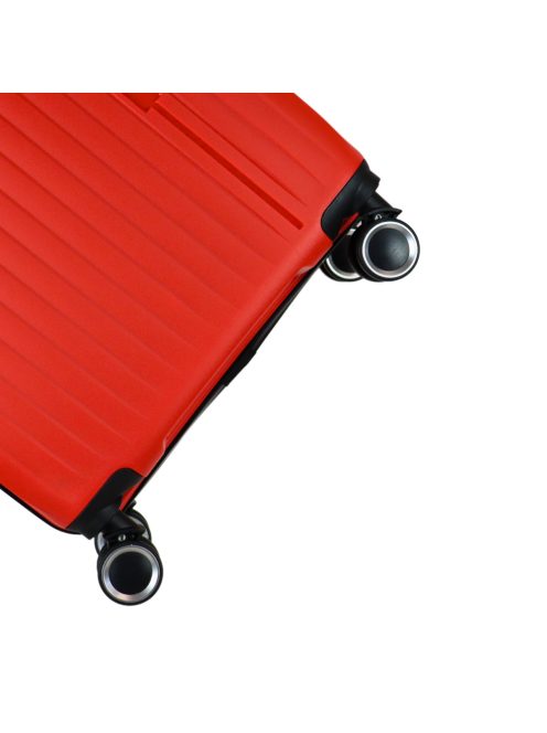 Benzi Bilbao piros 4 kerekű közepes bőrönd