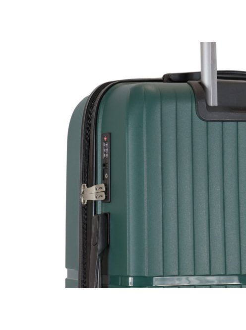 Benzi Bilbao zöld 4 kerekű közepes bőrönd