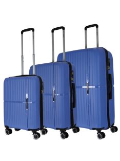 Benzi Bilbao kék 4 kerekű 3 részes bőrönd szett