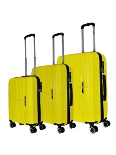 Benzi Bilbao sárga 4 kerekű 3 részes bőrönd szett