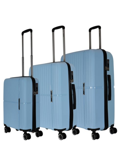 Benzi Bilbao világoskék 4 kerekű 3 részes bőrönd szett