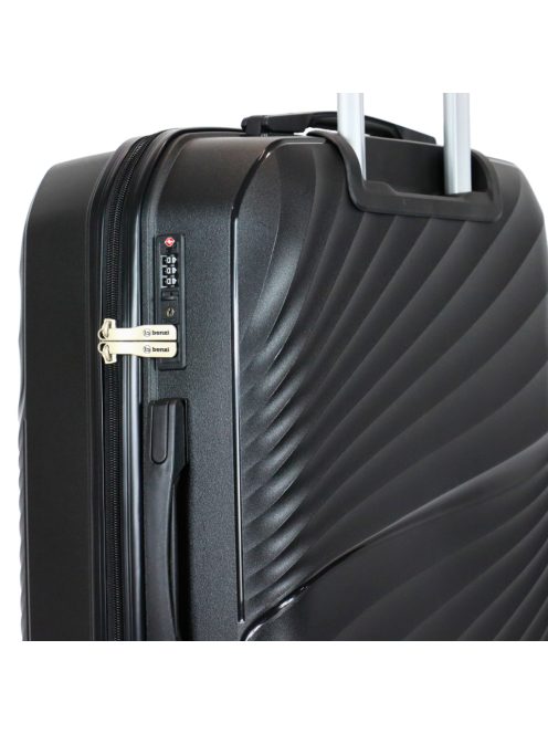 Benzi Palma fekete 4 kerekű közepes bőrönd