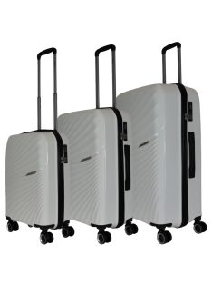 Benzi BZ5755 fehér 4 kerekű 3 részes bőrönd szett