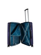 Benzi Lines kék 4 kerekű bővíthető közepes bőrönd