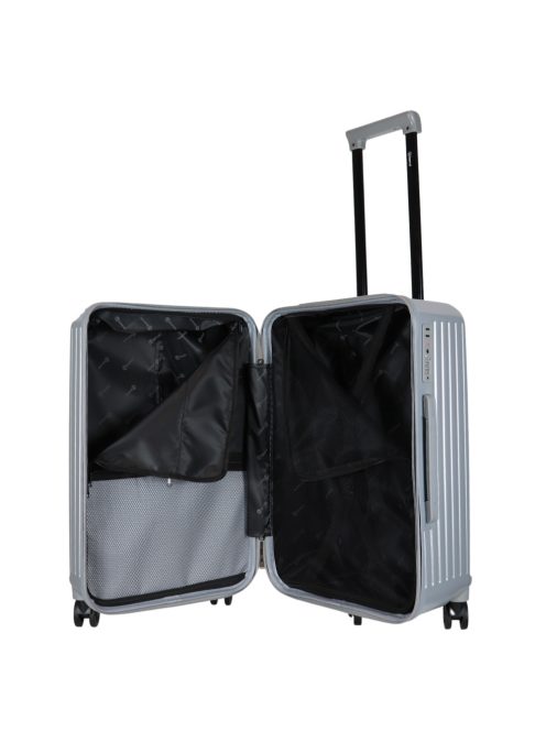 Benzi Girona ezüst 5 kerekű közepes bőrönd