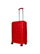 Benzi Alacant piros 4 kerekű közepes bőrönd