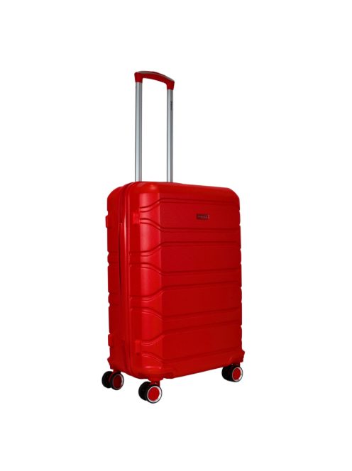 Benzi Alacant piros 4 kerekű közepes bőrönd