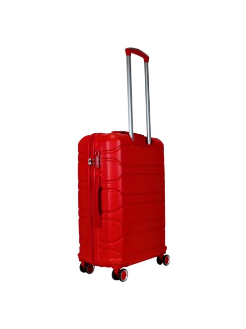 Benzi Alacant piros 4 kerekű közepes bőrönd