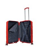 Benzi Alacant piros 4 kerekű közepes bőrönd