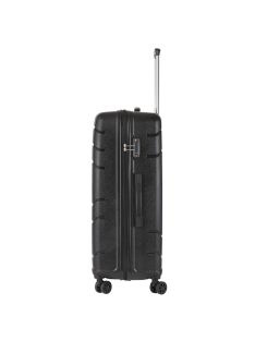 TravelZ Big Bars fekete 4 kerekű nagy bőrönd