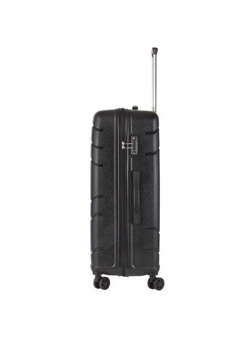 TravelZ Big Bars fekete 4 kerekű nagy bőrönd