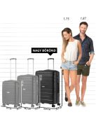 TravelZ Big Bars fekete 4 kerekű nagy bőrönd