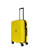 TravelZ Big Bars sárga 4 kerekű közepes bőrönd
