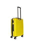 TravelZ Big Bars sárga 4 kerekű közepes bőrönd