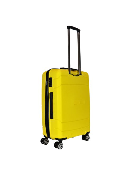 TravelZ Big Bars sárga 4 kerekű közepes bőrönd