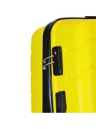 TravelZ Big Bars sárga 4 kerekű közepes bőrönd