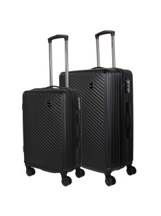   Hachi Boston Pro fekete 4 kerekű közepes bőrönd és nagy bőrönd