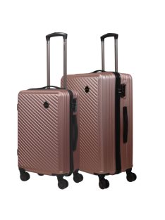   Hachi Boston Pro rose gold 4 kerekű közepes bőrönd és nagy bőrönd