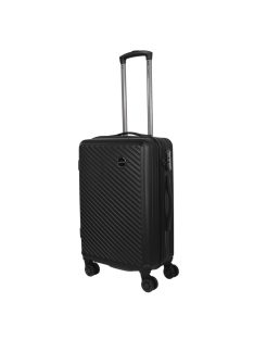 Hachi Boston Pro fekete 4 kerekű közepes bőrönd
