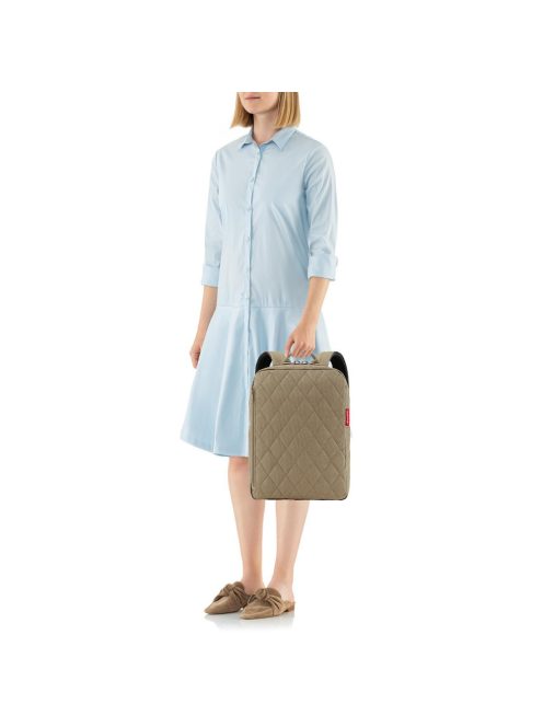 Reisenthel classic backpack M zöld steppelt női hátizsák