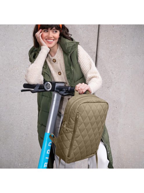 Reisenthel classic backpack M zöld steppelt női hátizsák