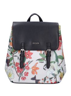 David Jones CM6690 fekete virágos női hátizsák