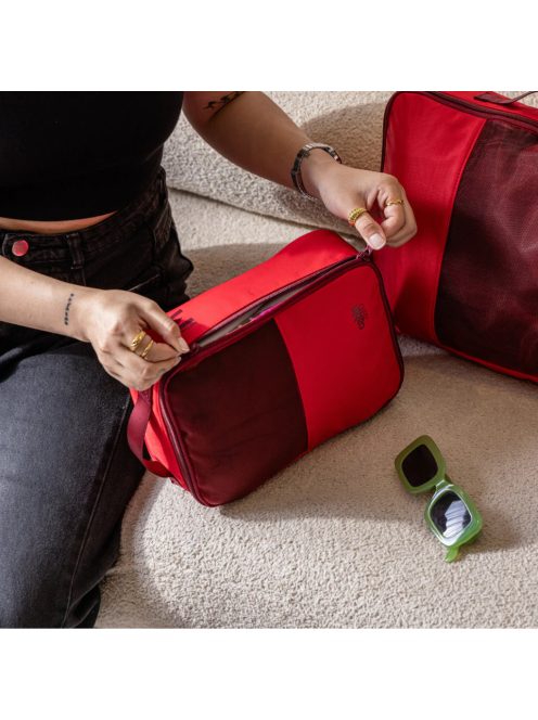 Cabinzero Lux Packing Cube M piros utazási csomagoló táska