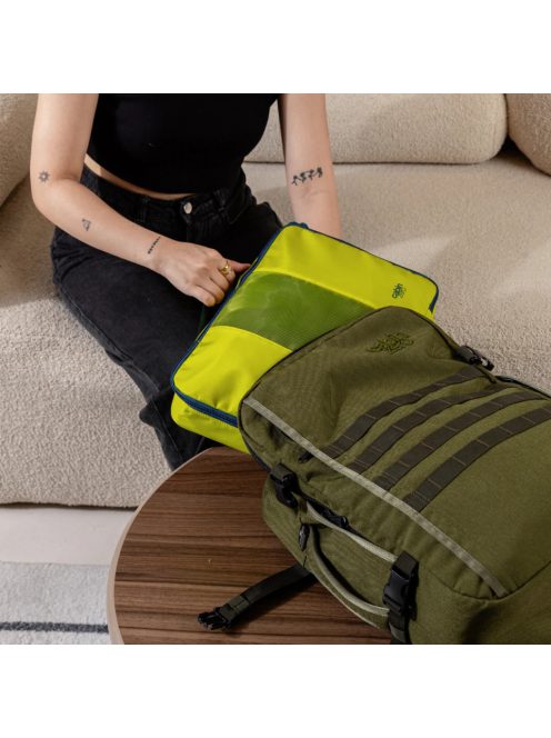 Cabinzero Lux Packing Cube L neonzöld utazási csomagoló táska