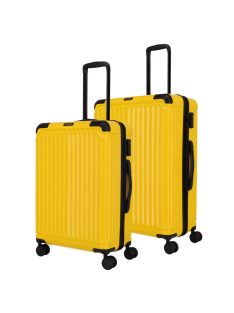   Travelite Cruise sárga 4 kerekű közepes bőrönd és nagy bőrönd