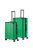  Travelite Cruise zöld 4 kerekű közepes bőrönd és nagy bőrönd
