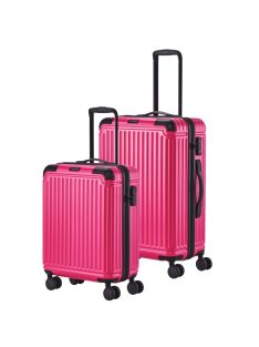   Travelite Cruise rózsaszín 4 kerekű kabinbőrönd és nagy bőrönd