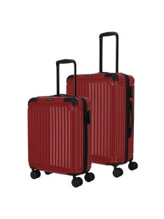   Travelite Cruise bordó 4 kerekű kabinbőrönd és közepes bőrönd