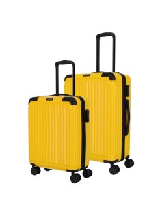  Travelite Cruise sárga 4 kerekű kabinbőrönd és közepes bőrönd
