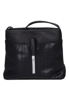 Karen Rita fekete rostbőr női kicsi oldaltáska