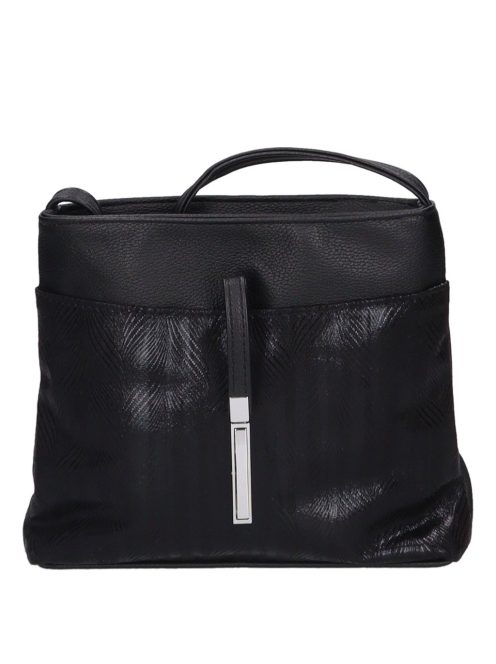 Karen Rita fekete rostbőr női kicsi oldaltáska