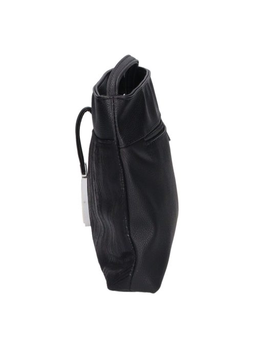 Karen Rita fekete rostbőr női kicsi oldaltáska