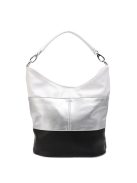 Karen Prima fekete-ezüst-fehér rostbőr női válltáska