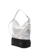Karen Prima fekete-ezüst-fehér rostbőr női válltáska