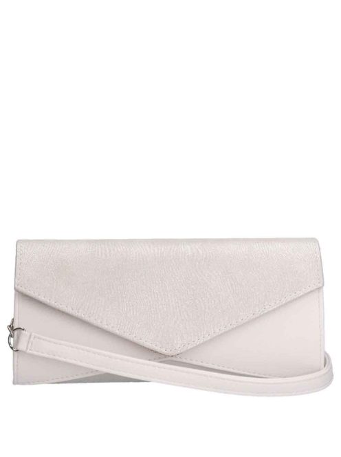 Karen Kryspina fehér-ezüst rostbőr női válltáska