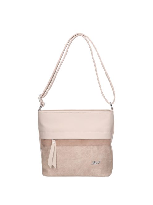 Karen Inga bézs virágos rostbőr női oldaltáska