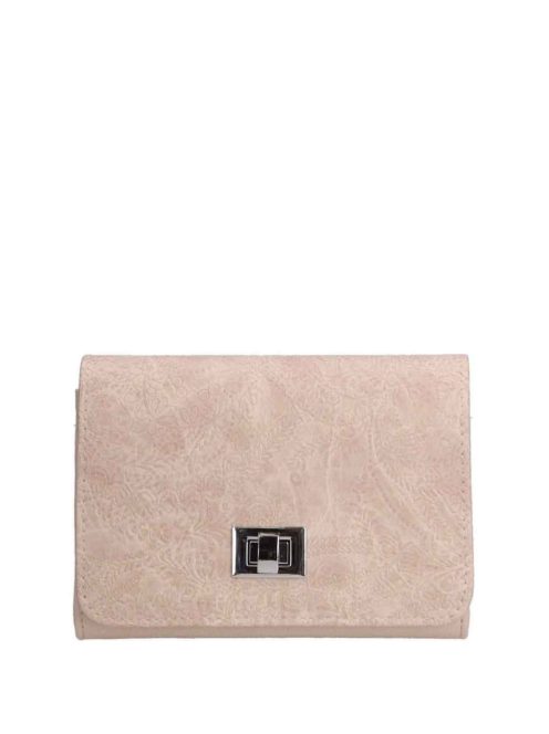 Karen Zuza bézs virágos rostbőr női oldaltáska