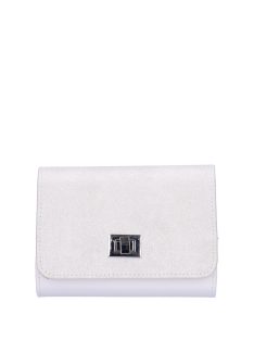 Karen Zuza fehér-ezüst rostbőr női oldaltáska